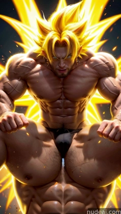 a close up of a man with a very big chest and a very big chest