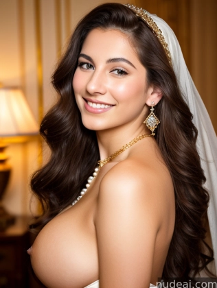 arafed woman in a wedding dress with a veil and jewelry