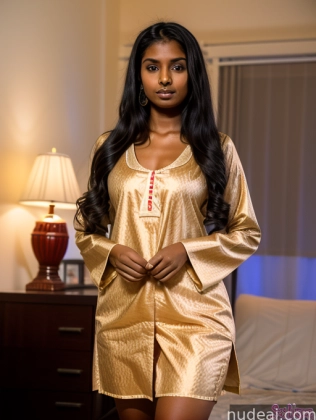 araffe woman in a gold robe posing for a picture