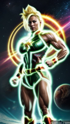 a close up of a person standing in front of a planet