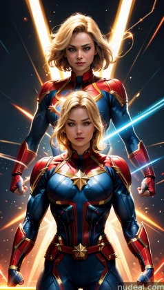 captain marvel and the wasp woman