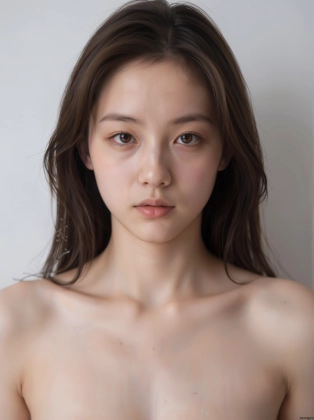 arafed asian woman with a very big breast posing for a pictu...