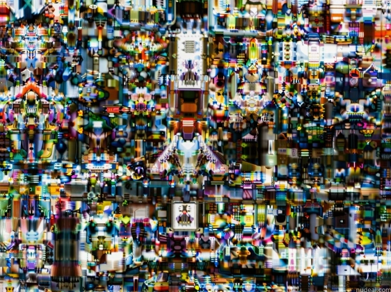 a close up of a television screen with a lot of different colors