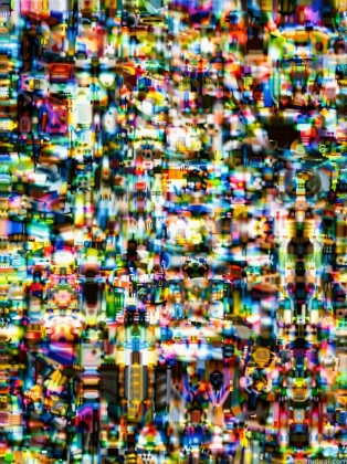 a close up of a television screen with a lot of different colors