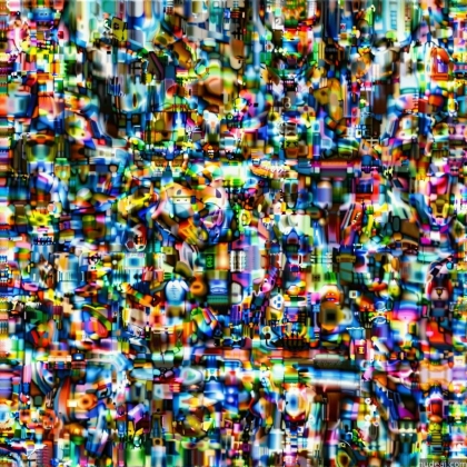 a close up of a television screen with a lot of different colors