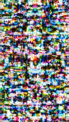 a close up of a television screen with a lot of small pixels