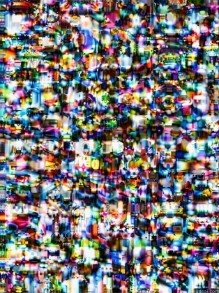 a close up of a television screen with a lot of different colors