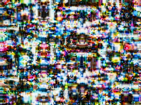 a close up of a television screen with a lot of different colors
