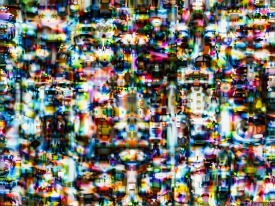a close up of a television screen with a lot of different colors