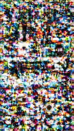 a close up of a television screen with a lot of small pixels