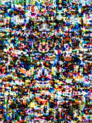 a close up of a television screen with a lot of people watching it