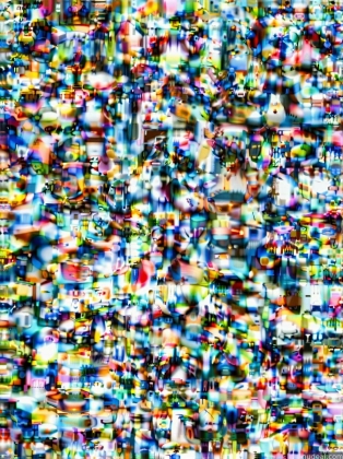 a close up of a television screen with a lot of small pixels