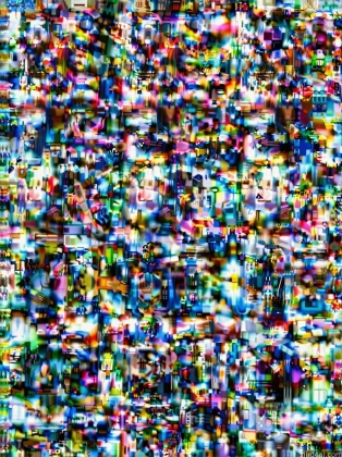 a close up of a television screen with a lot of small pixels