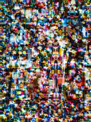 a close up of a television screen with a lot of different colors