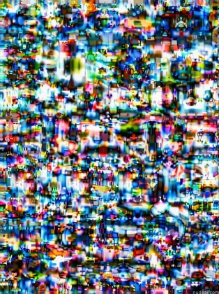 a close up of a television screen with a lot of small pixels