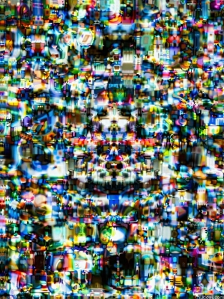 a close up of a television screen with a lot of different colors