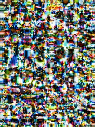 a close up of a television screen with a lot of small pixels