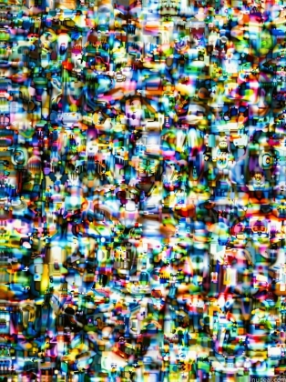 a close up of a television screen with a lot of small pixels