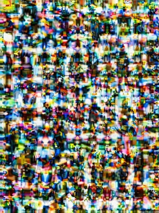 a close up of a television screen with a lot of small pixels