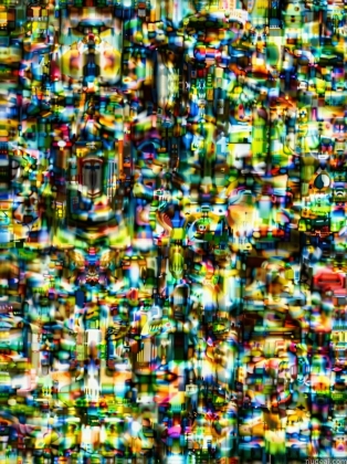a close up of a television screen with a lot of different colors