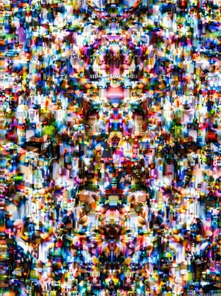 a close up of a television screen with a lot of people