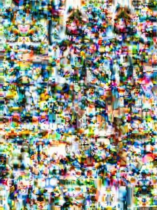 a close up of a television screen with a lot of different colors