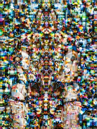 a close up of a television screen with a lot of different images