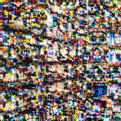 a close up of a television screen with a lot of different colors