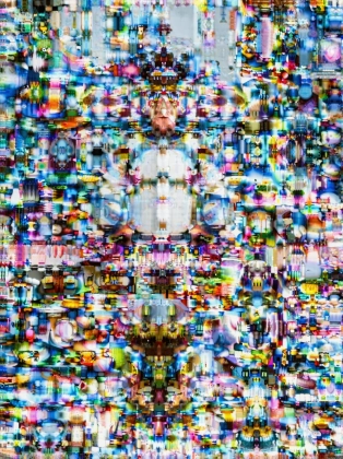 a close up of a television screen with a person on it