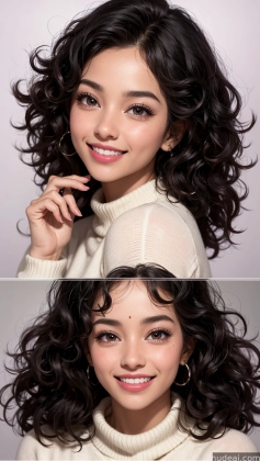 a close up of a woman with a smile on her face