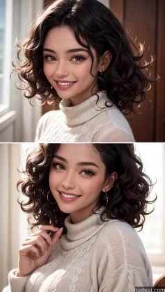 a close up of a woman with a smile on her face