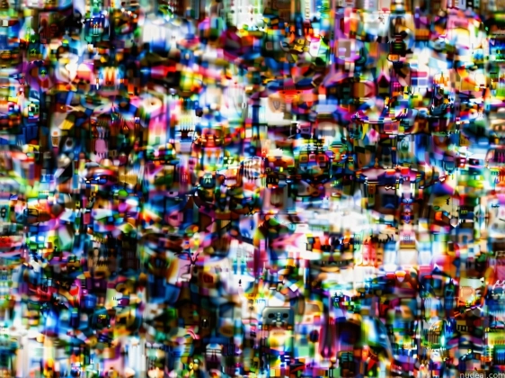 a close up of a television screen with a lot of small pixels