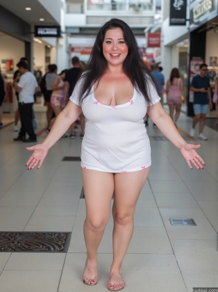 there is a woman in a white shirt and shorts posing for a picture