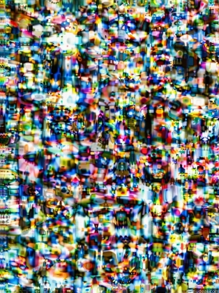 a close up of a television screen with a lot of people watching it