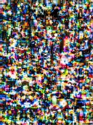 a close up of a television screen with a lot of different colors