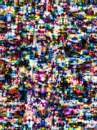 a close up of a television screen with a lot of colors