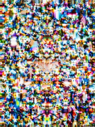 a close up of a television screen with a lot of different colors