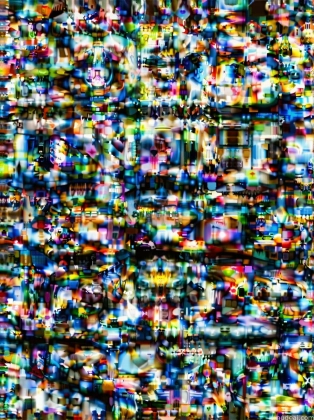 a close up of a television screen with a lot of different colors
