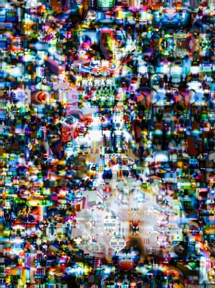 a close up of a television screen with a bunch of different images