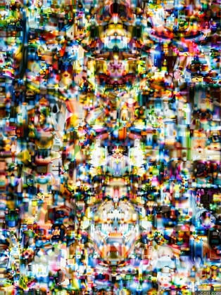 a close up of a television screen with a lot of different colors