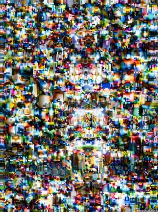 a close up of a television screen with a lot of different colors