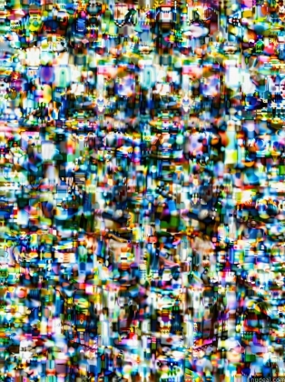 a close up of a television screen with a lot of small pixels