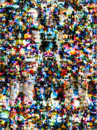a close up of a television screen with a lot of different colors
