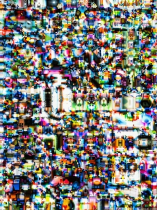 a close up of a television screen with a lot of different images