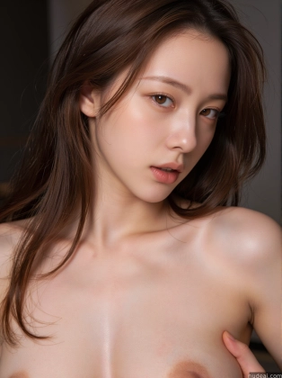 arafed asian woman with a very big breast posing for a picture