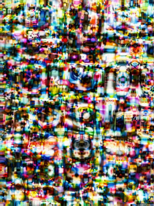a close up of a television screen with a lot of different colors