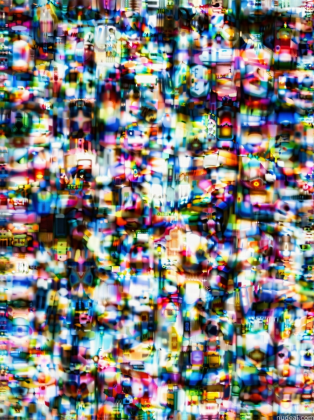 a close up of a television screen with a lot of different colors