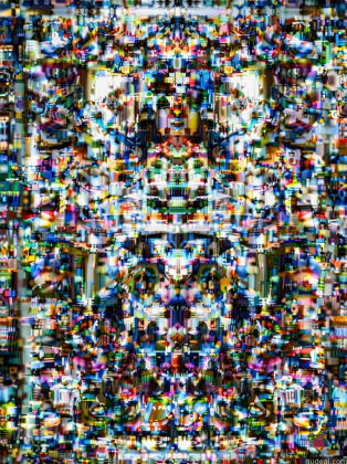 a close up of a television screen with a lot of people watching it
