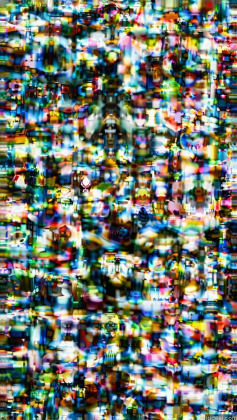 a close up of a television screen with a lot of small pixels