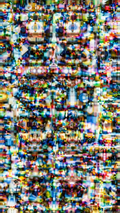 a close up of a television screen with a lot of small pixels